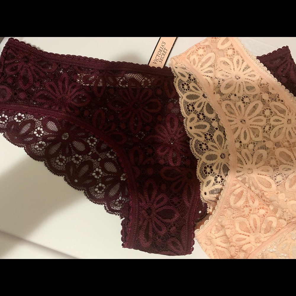 NWT Victoria’s Secret panties XS lace 2 pairs new